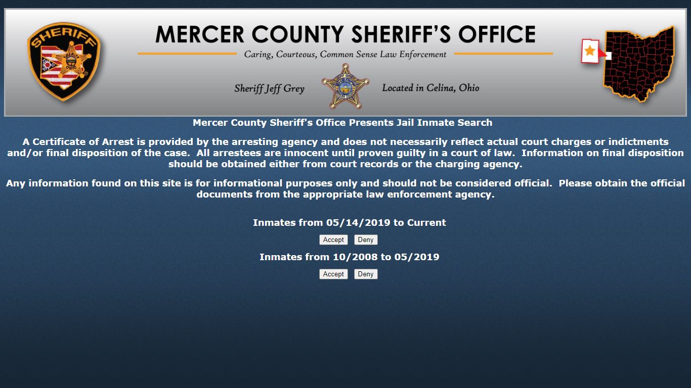Mercer County Sheriff's Office Jail Inmate Search